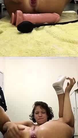 Cute amateur webcam teen girl toying pussy on webcam
