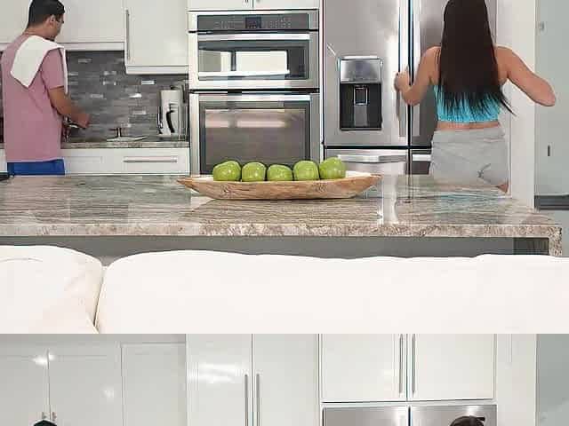 Stepbrother spies on Kloe Love and unloads a thick facial spunk flow