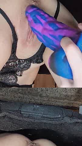 Massive Sex tool & A Petite Vagina! See My Vagina Gape With Each Thrust!