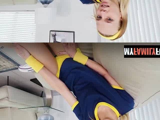 Nerdy Stepdaughter Learns to Jerk off Cock From Her Stepdad to Impress Her Classmates