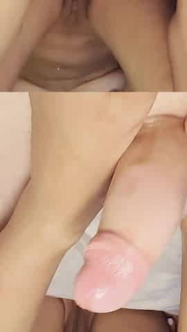 I Oil His Cock and Then Jerk Him off with My Feet