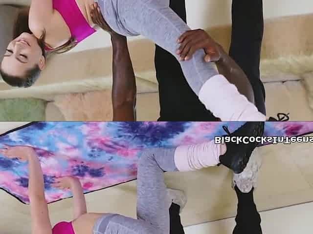 Personal Trainers Bbc Can Barely Fit This Pretty Teens 18+ Mouth