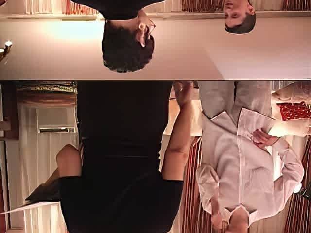 Mature Asian mom sucking a hot young cock hard