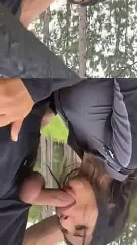 Blowjob in the woods