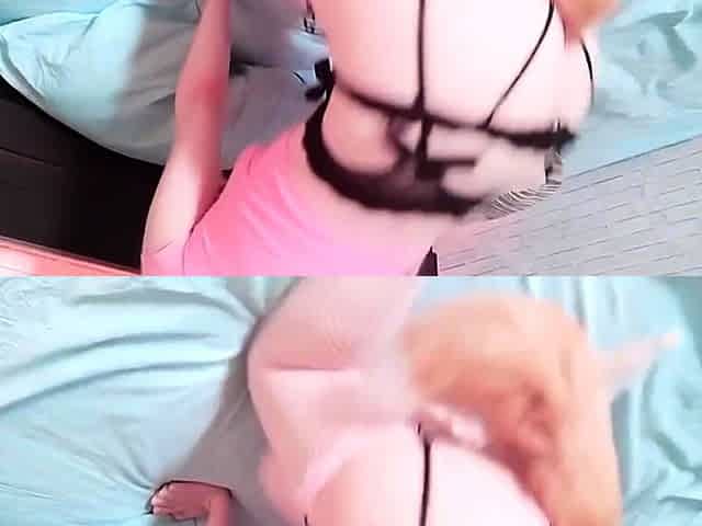 Petting Catgirl with a Cum-Soaked Surprise