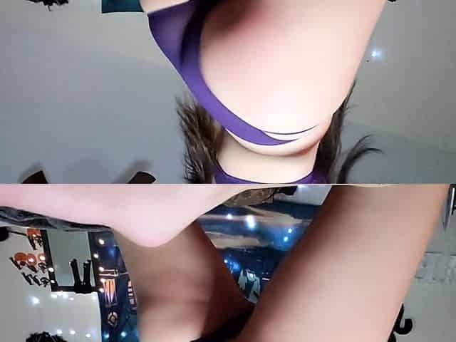 Hot brunette from squirt masturbating on webcam