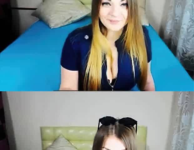 Busty Brunette Fingers Herself on Webcam