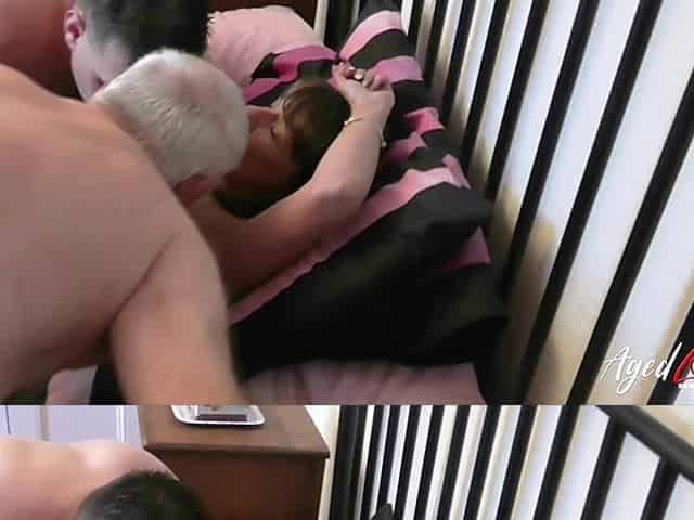 Three Guys Enjoying Horny Mature Gangbang Together