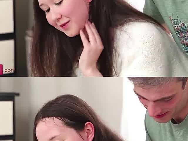 Overweight teen likes to screw with her boyfriend