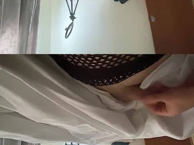 Home alone masturbation morning cum, goo drops exploded on livecam , creampie everywhere