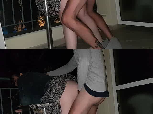 Fucking on hotel balcony