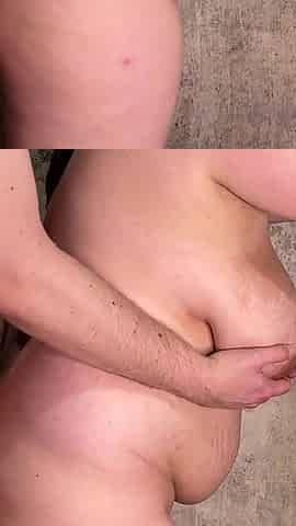 Two Fat Guys Trying to Impregnate My Shaved Pussy in Breeding Threesome