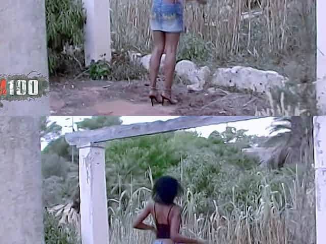 Shania Shania Strip Near an Old Abandoned Swimming Pool