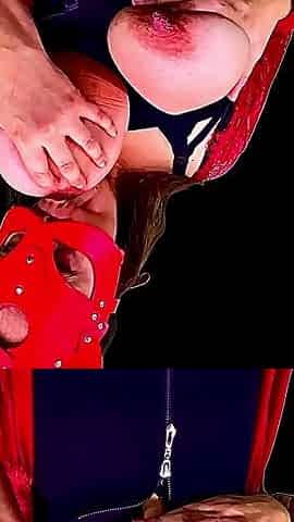 Self Sucking and Shaking Tits