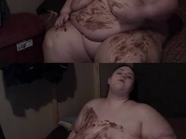 SSBBW Xutjja Masturbates Overspread in Chocolate Cheesecake