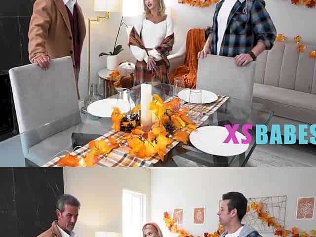 Short Mini Beauty Gets Spitroasted By Family So That babe Can Take Normal Sized Rods