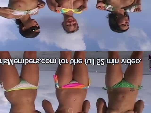 Playing Undressed On A Florida Beach