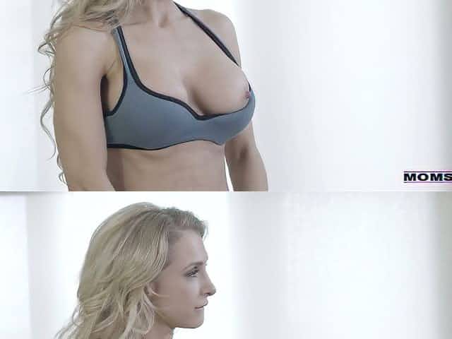 Horny stepson can't resist fucking super sexy stepmom Alix Lynx doing exercises