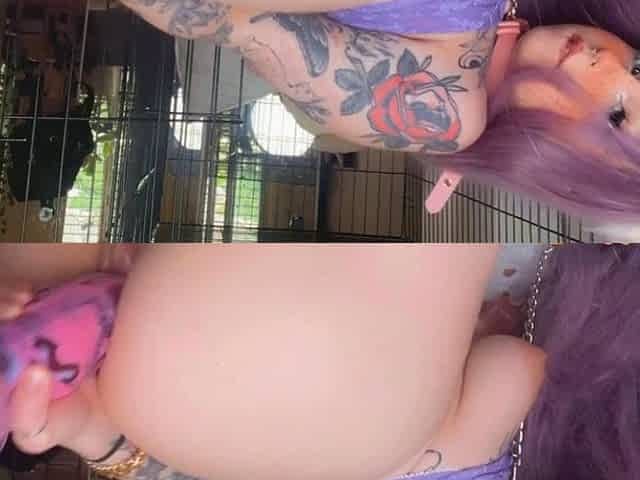 Blonde tight pussy babe solo toy fun in glamour masturbation