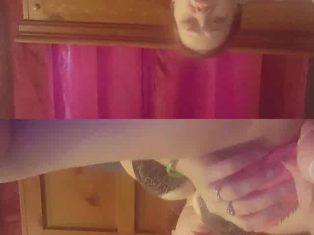 Breasty redhead teases