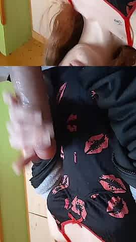 Redhead & realistic vibrator - Candy69Hot