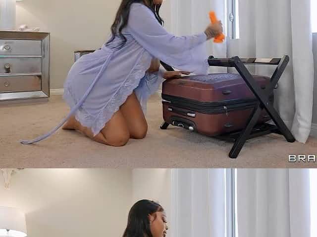 Maid Abigaiil Morris watches Advoree riding the dildo