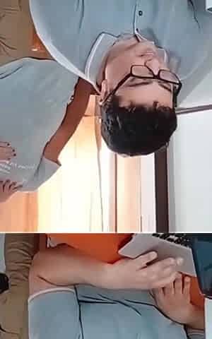 My Cuckold Husband Works While My Stepson Fucks Me in the Kitchen No