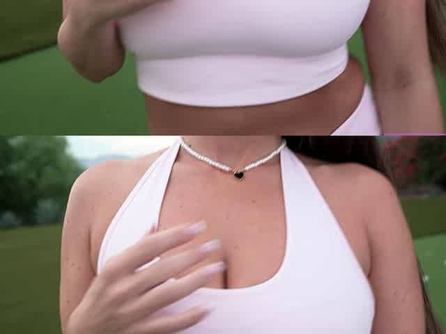 Big Boobs Babe Koda Monroe Teases Her Tits Outdoors