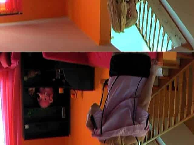 Blonde in Stockings Teases with Deepthroat and Ass Worship