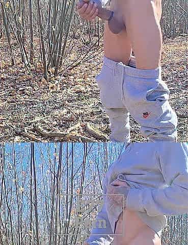 E77porn plays large dick outside in raw chaos