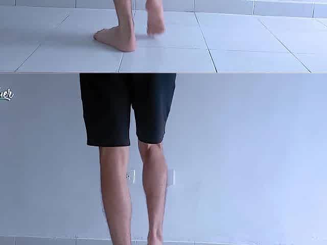 Lengthy legs and hawt feet doing squats whilst stripping