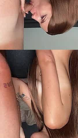 Explosive Facial! Obedient Stepsis Sucks My Dick and Then I Fucks Her Doggy
