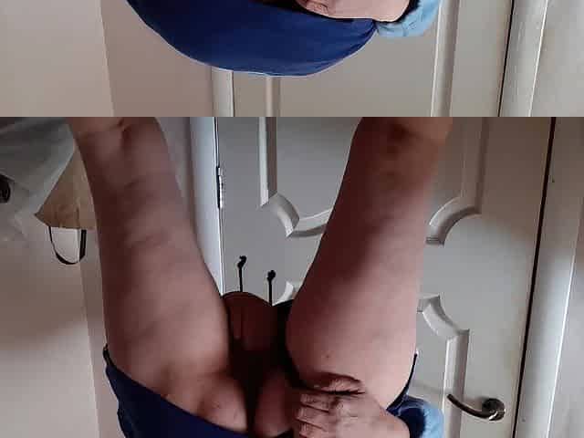 I pulled my pants aside and started masturbating