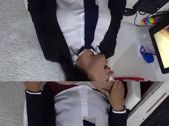 POV SLOPPY BANG THORAT CUMSLUT PLAYCUM GARGLING AND CUM BUBBLES
