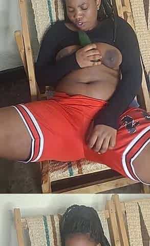 Solo Ebony Musterbate Her Perfect Pussy in Chuchroom