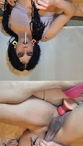 Sissy smoking&cum