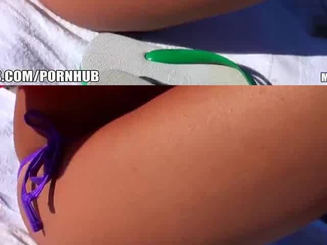 Nikki Pursue is picked up during the time that tanning on the beach for anal