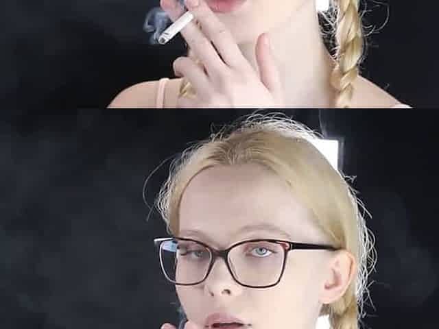 Fabi smoking with glasses