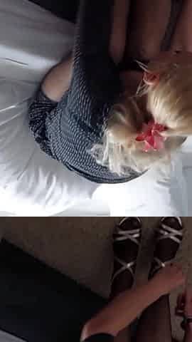 Selena's Posing and Sex in Pantyhose and Heels