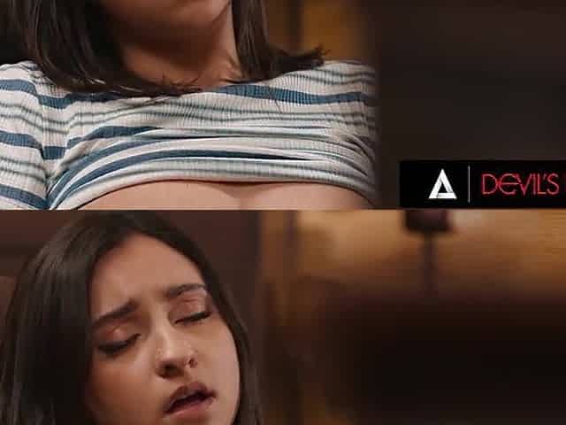 DEVILS FILM - Hailey Rose Discovers Her BFs Porn Folder And Gets Caught Mid-Masturbation