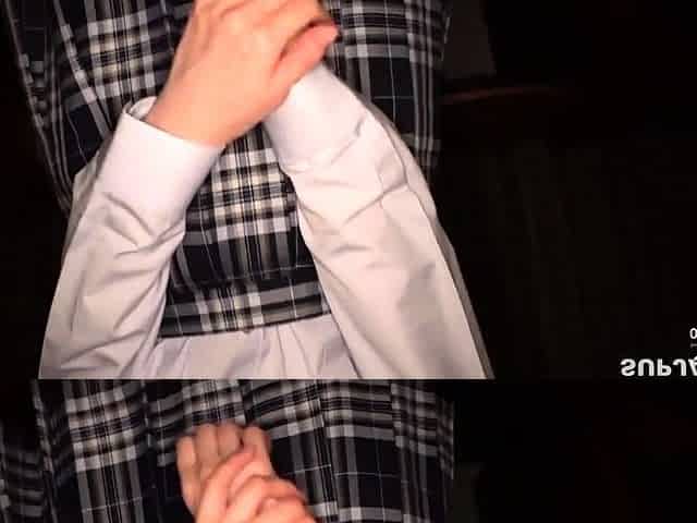 UNCENSORED CFNM japanese blowjob with messy cumshot