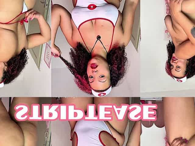 Naughty BBW Nurse Strip and Twerk with Big Ass Curves