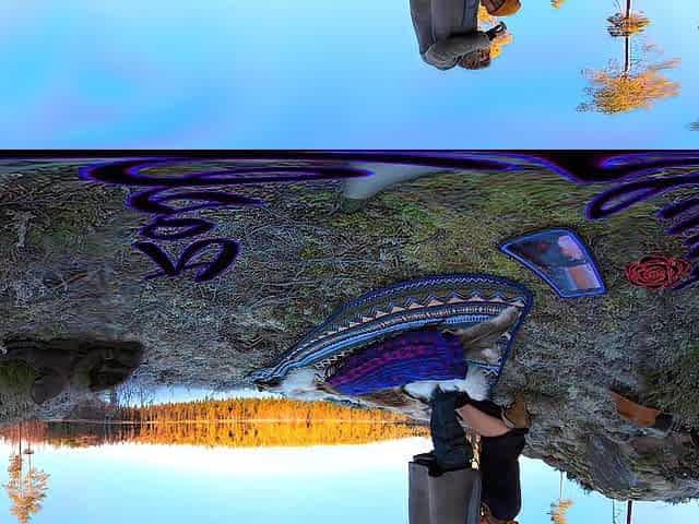 Sex on a reindeer skin next to a forest lake - RosenlundX - VR 360 - 5,7k 30fps