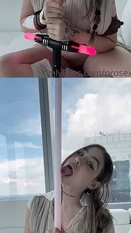 Lovely Amateur teen brunette masturbating outdoor