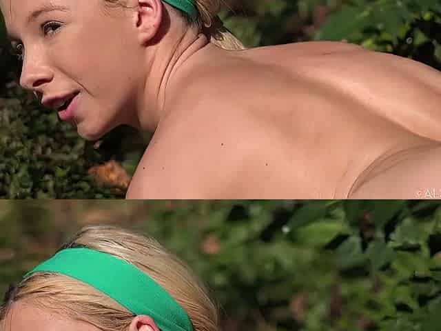 Teen 18+ Kenzie Reeves Playing With Toys Outdoors!