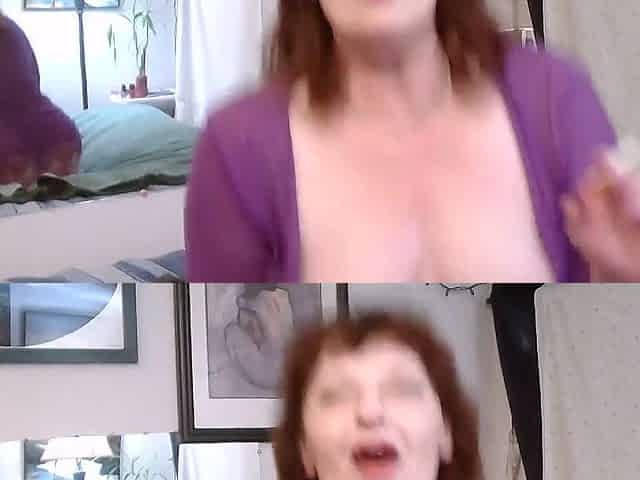 V 368 Curvy Dawn smokin' in purple sheer robe with an climax to chase