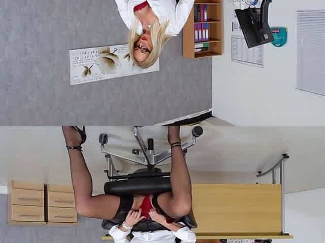 Amateur blond girl with big boobs getting fucked