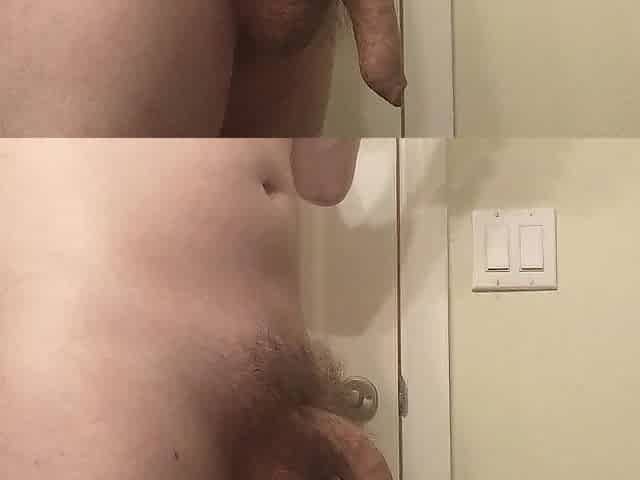 See my dick get hard and then I jerk it off