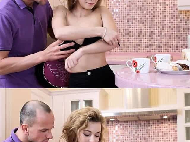 Blonde Hottie Sonia Sweet Shows Off Her Blowjob Skills