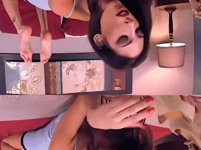 Tall Brunette Craving Hot Sperm All Over Her Sexy Shoes And Feet